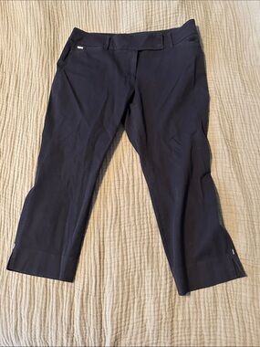White House Black Market Black Cropped Dress Capri Pants
